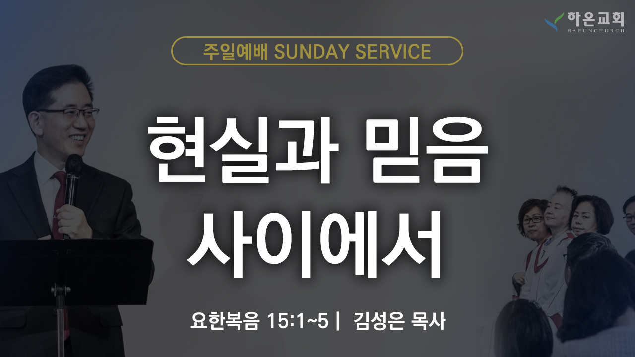 하은교회 2025-11-30｜주일예배｜현실과 믿음사이에서 ｜요한복음 15:1~5｜김성은 목사