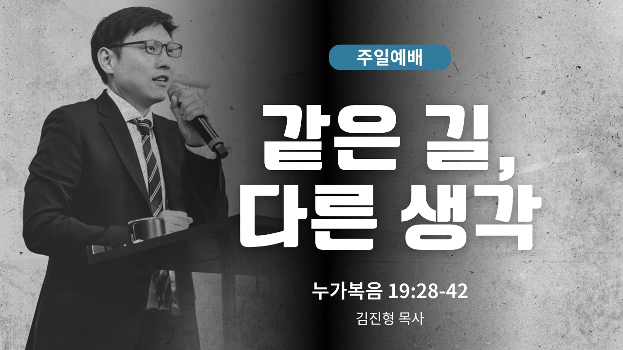 하은교회 2026-03-29｜같은 길, 다른 생각｜누가복음 19:28~42｜김진형 목사